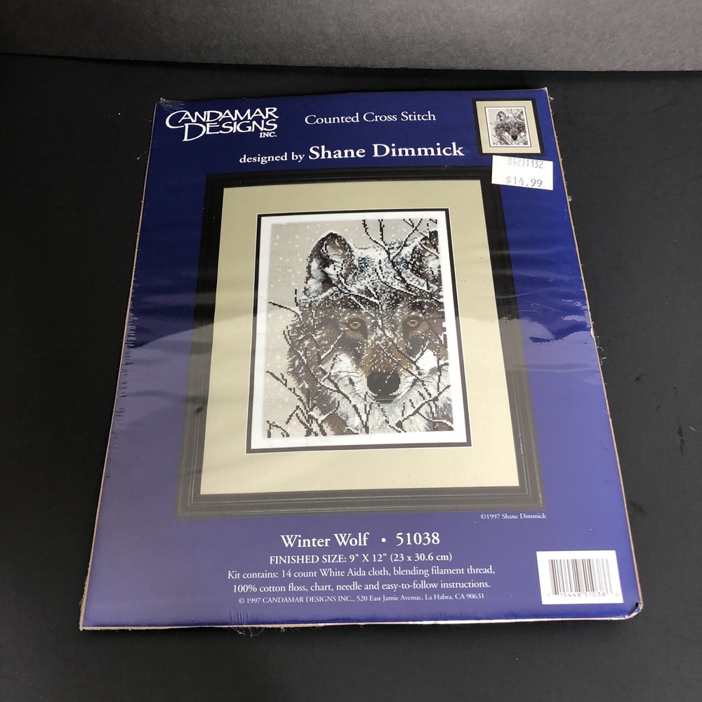 Candamar Designs Winter Wolf Counted Cross Stitch Kit 51038 by Shane Dimmick NEW
